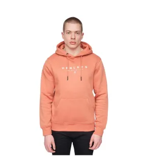 Ninesix Men's Red Orange Henleys Hoodie Sweatshirt