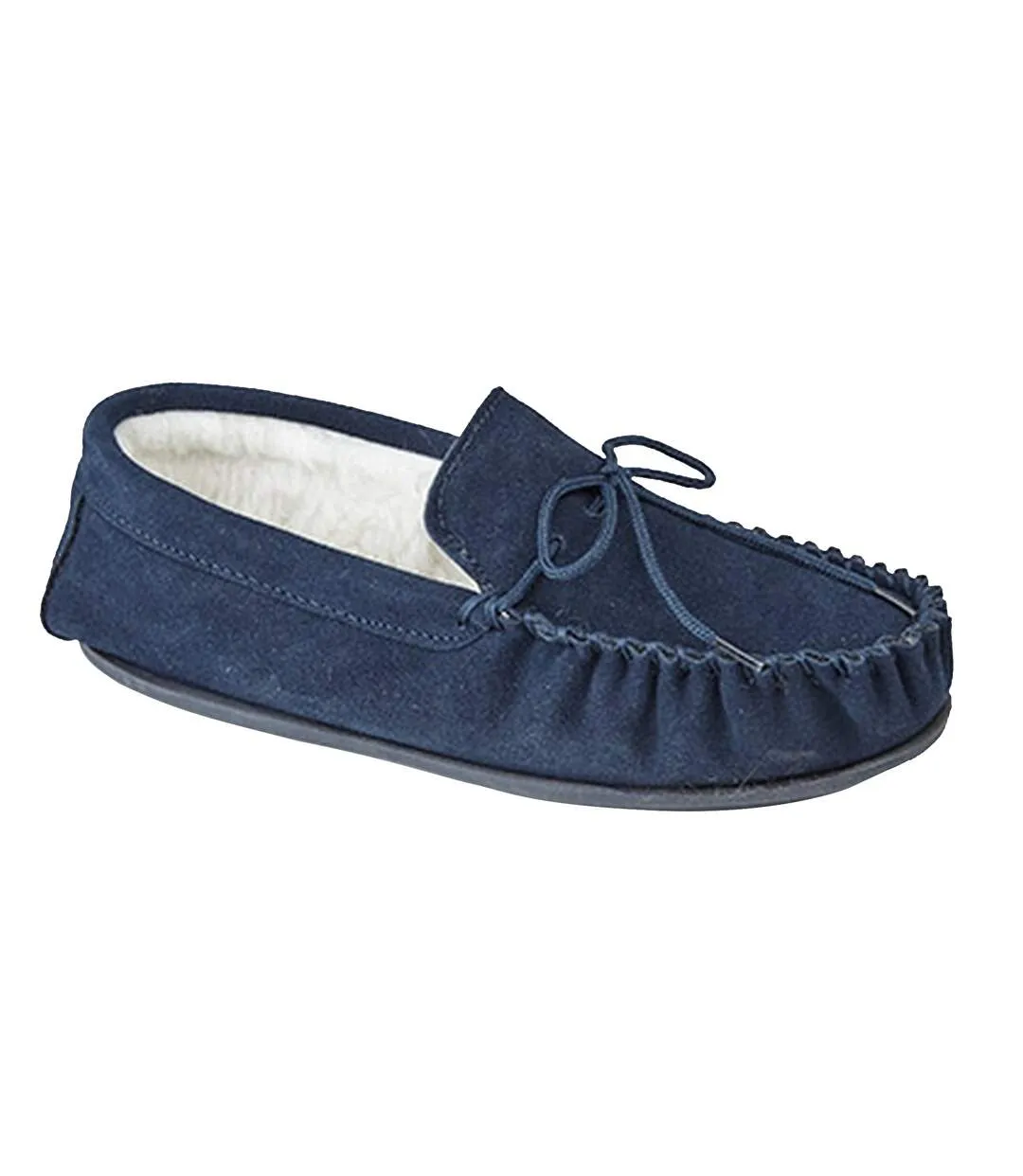 Oliver blue navy men's moccasin style slippers Mokkers