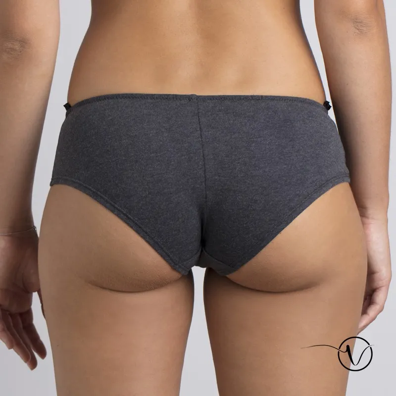 Organic Cotton Grey Heart of Lys Culotte Shorty Lison