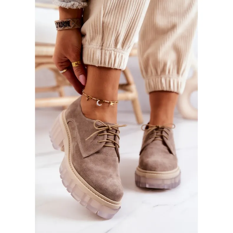 PA2 Beige Suede Trend Moccasins Lauriss