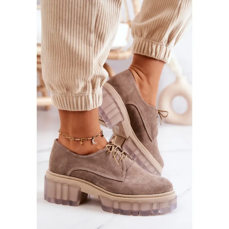 PA2 Beige Suede Trend Moccasins Lauriss