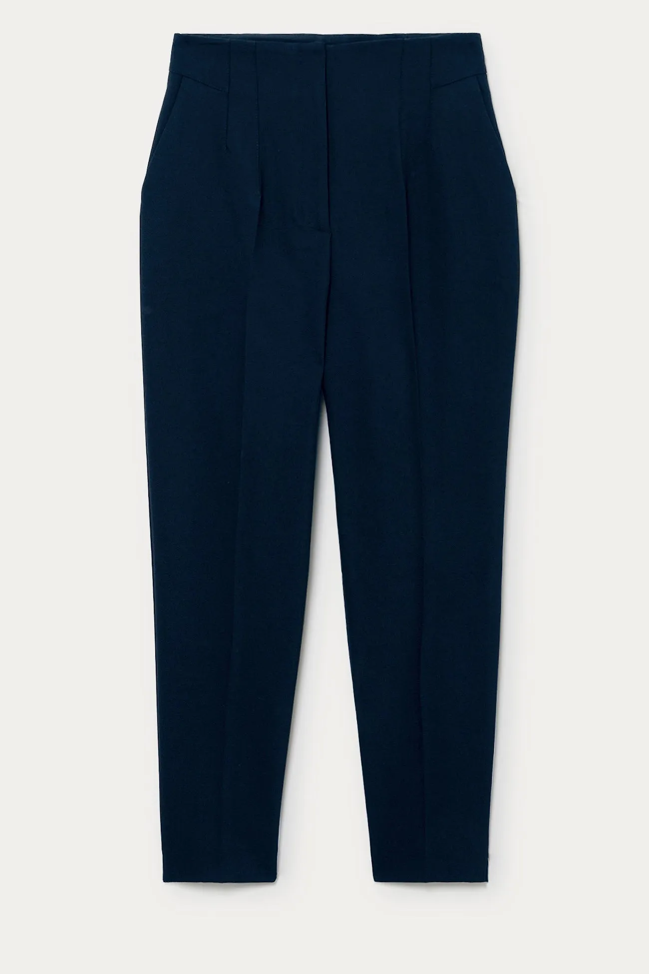 Women's Navy 7/8 Cropped Cigarette Pants