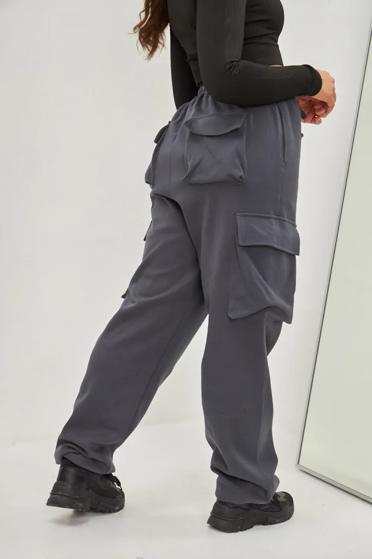 Dark Gray Cargo Joggers