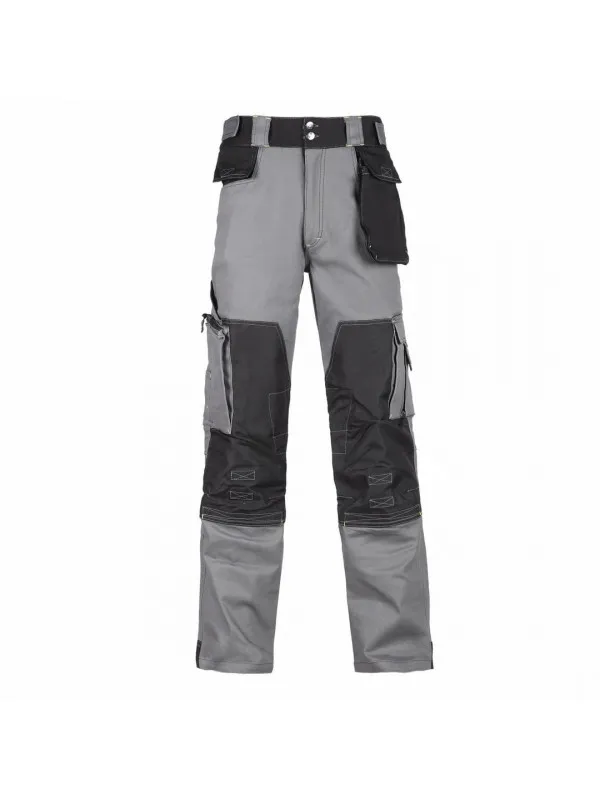 North Ways Gray and Black Stretch Cotton Work Pants