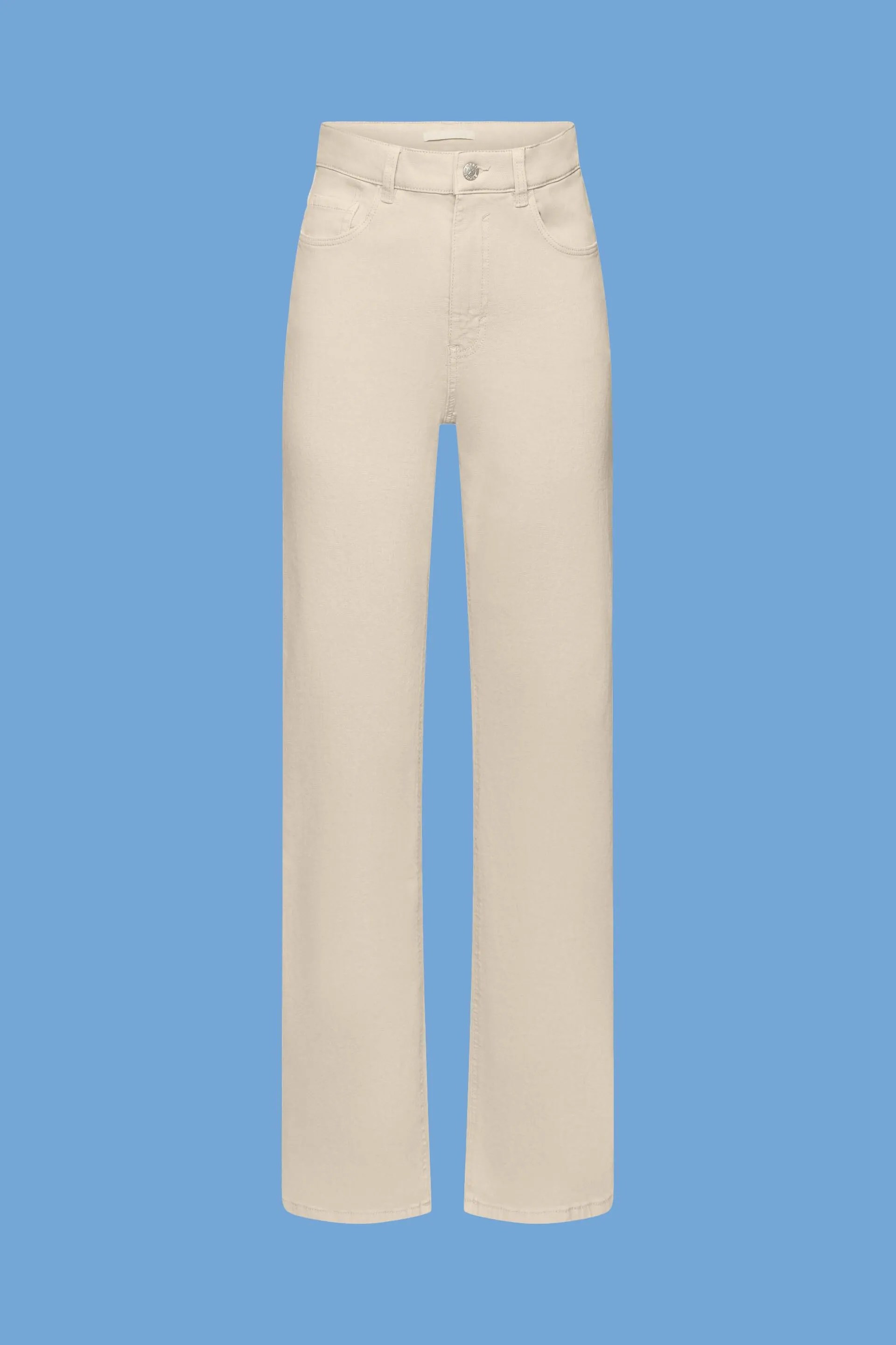 High-waisted straight-leg pants