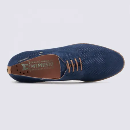 Patent Leather Derby City Shoes Mephisto Navy l Igert