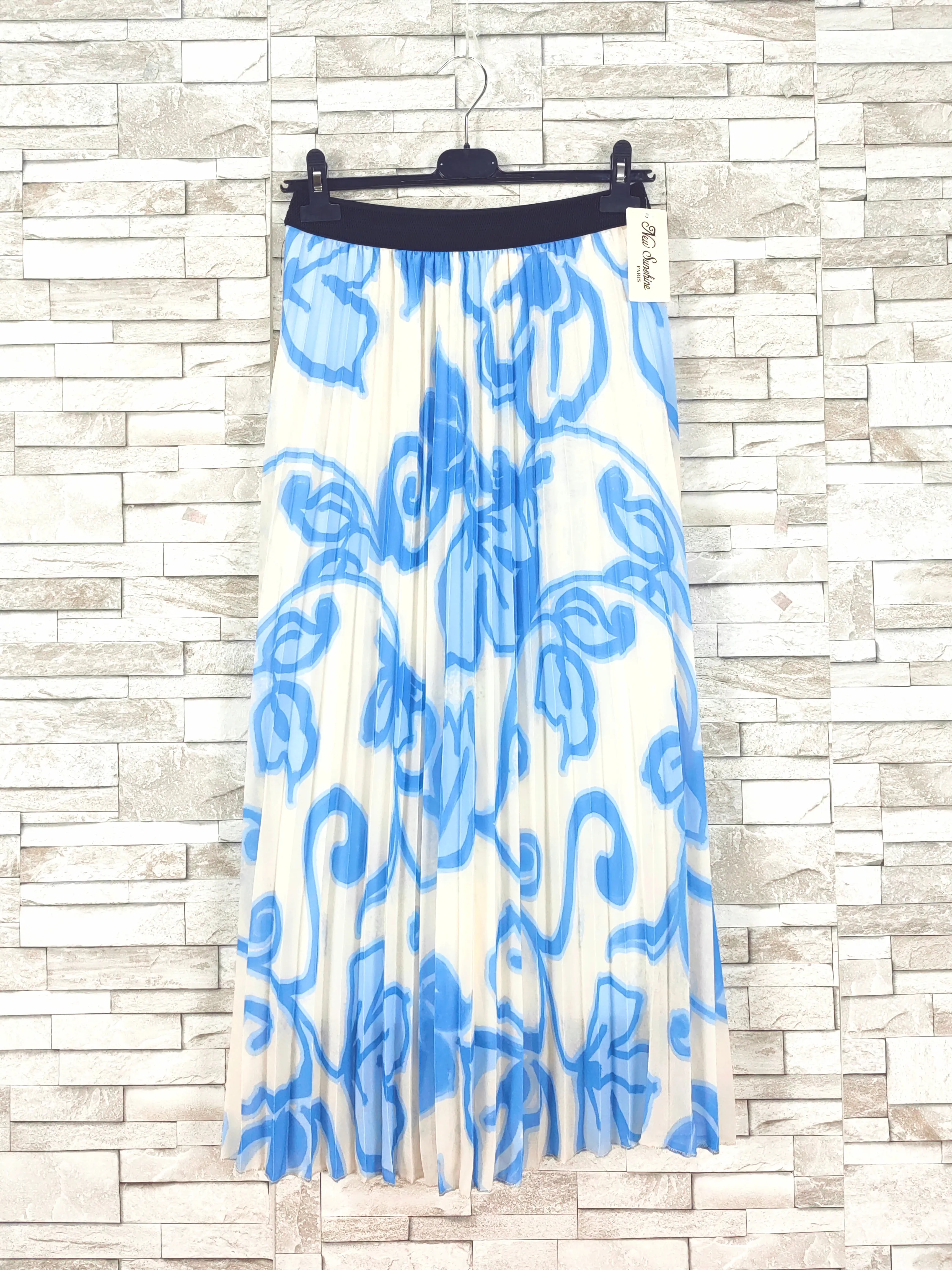 Printed Pleated Maxi Skirt (Pack of 6)