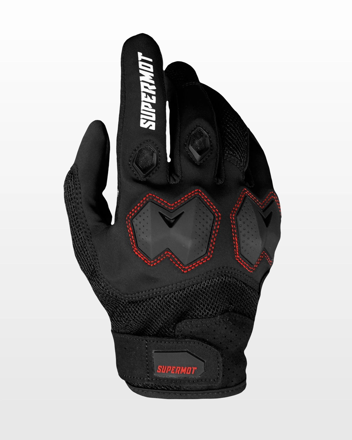 Red SUPERMOT Motorcycle Gloves - Official Shop