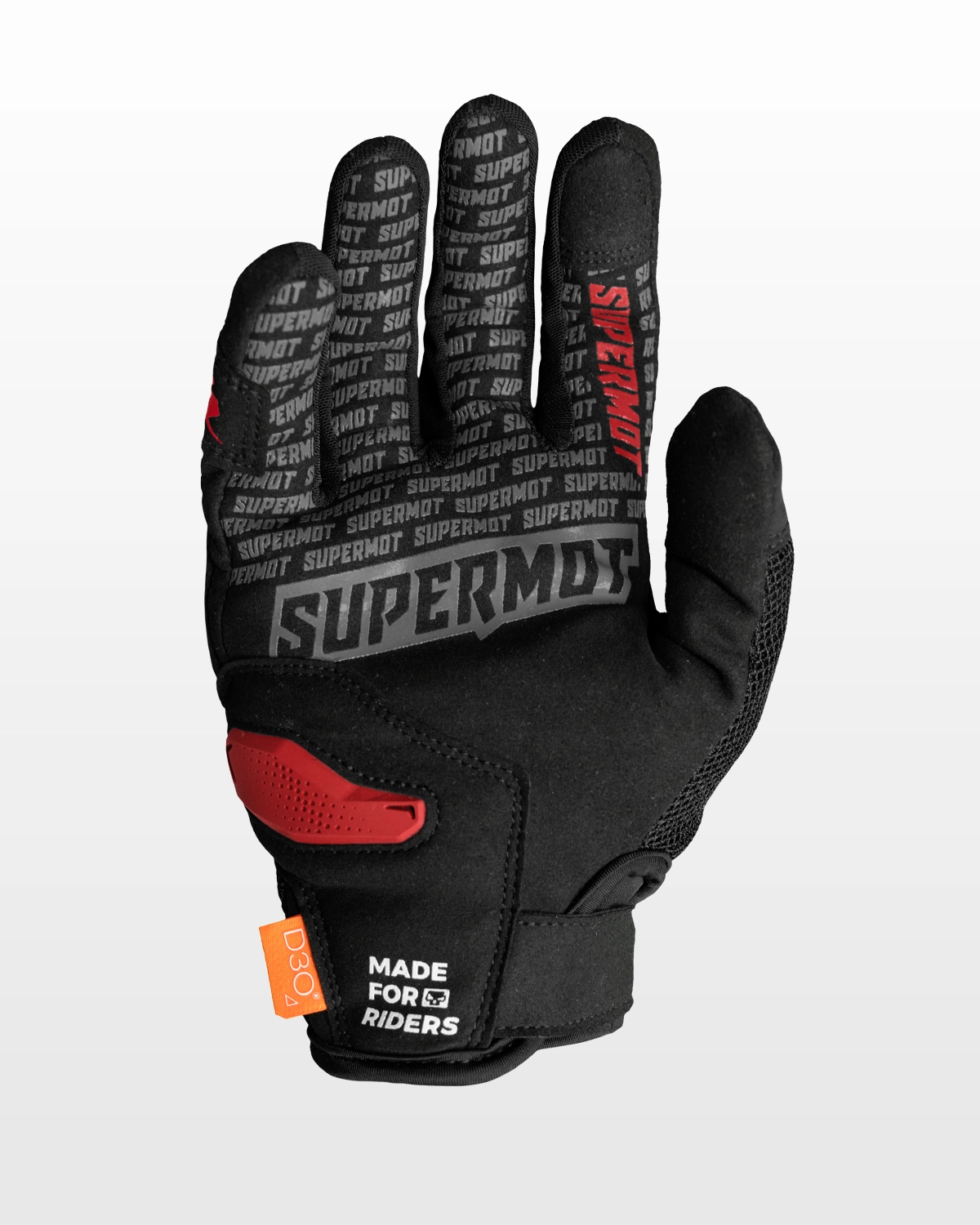 Red SUPERMOT Motorcycle Gloves - Official Shop