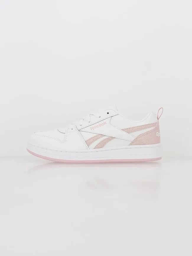 Reebok Royal Prime 2.0 Pink White Sequin Sneakers - Girls | wimod