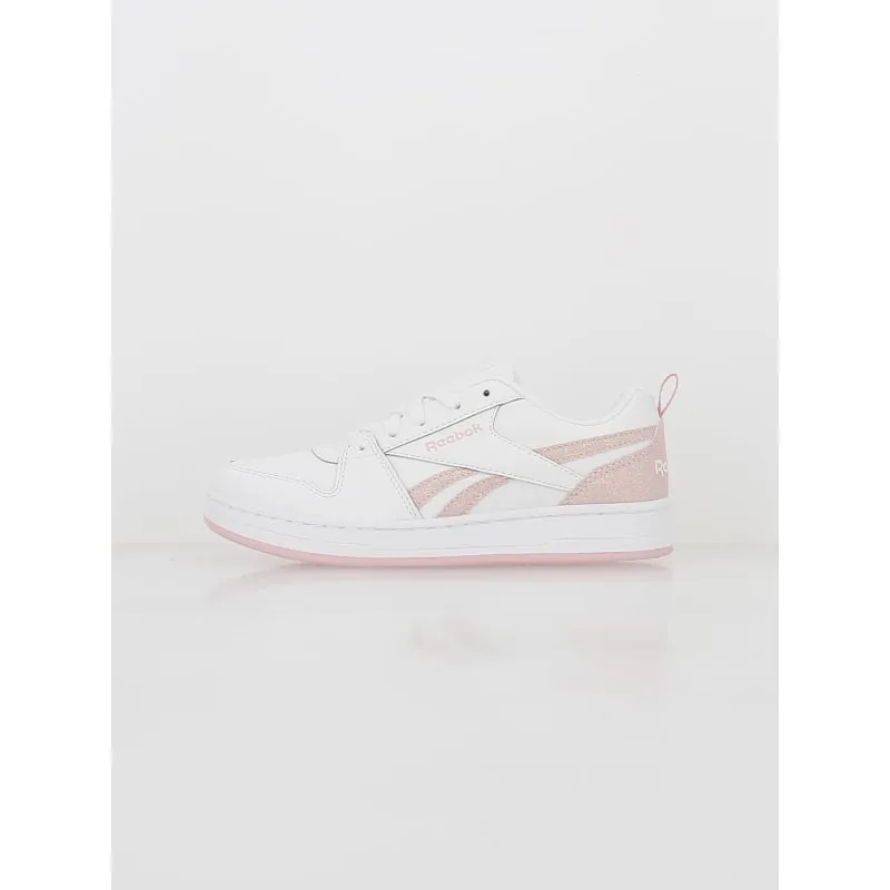 Reebok Royal Prime 2.0 Pink White Sequin Sneakers - Girls | wimod