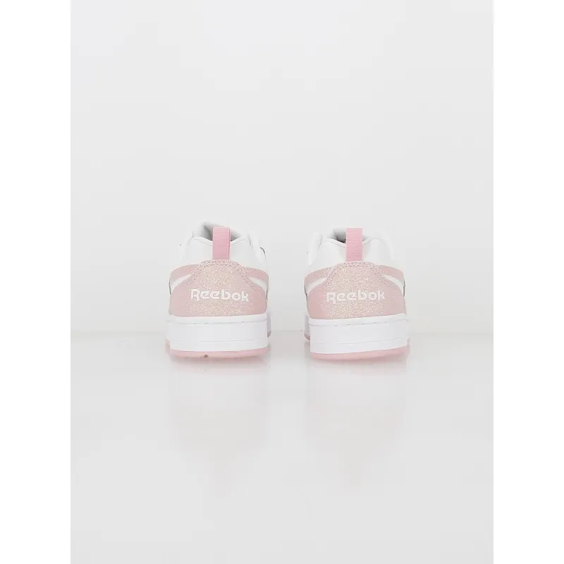 Reebok Royal Prime 2.0 Pink White Sequin Sneakers - Girls | wimod