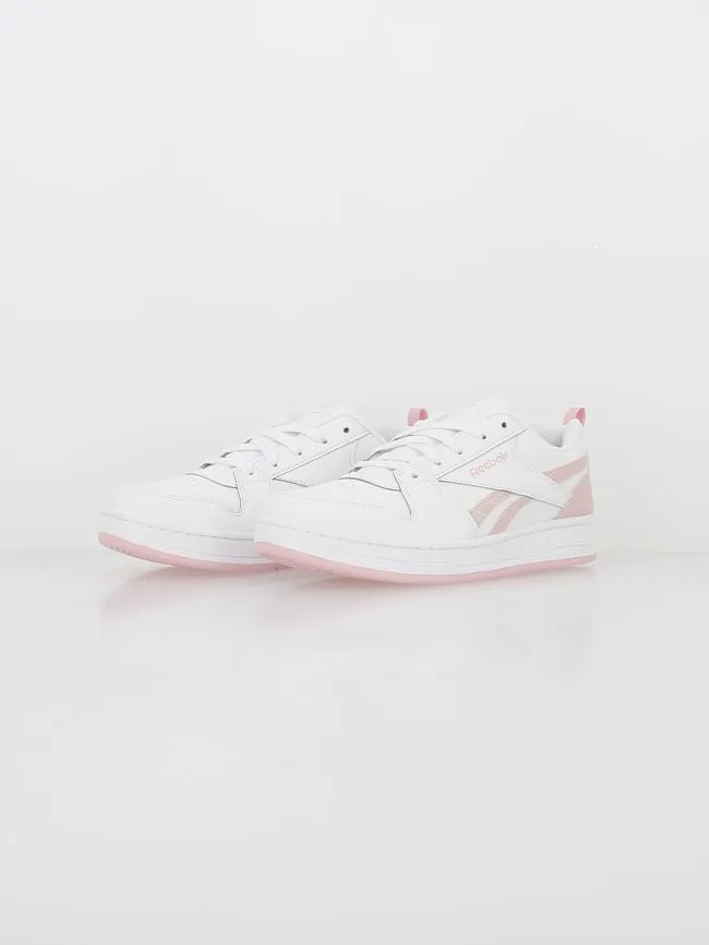 Reebok Royal Prime 2.0 Pink White Sequin Sneakers - Girls | wimod