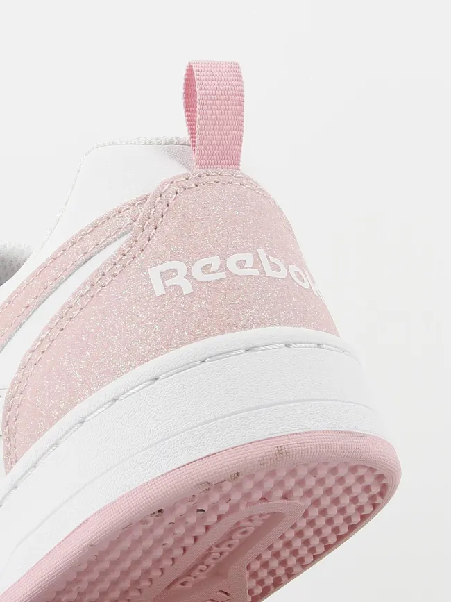 Reebok Royal Prime 2.0 Pink White Sequin Sneakers - Girls | wimod