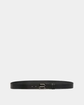 Reversible and Adjustable 35mm Black Leather Belt B Bold