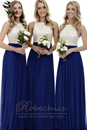 Bridesmaid Dress Floor Length Sleeveless High Neck Cutout.