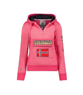 Rose Fluo Hoodie for Women by Geographical Norway Gymclass