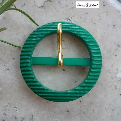 Round Green Belt Buckle