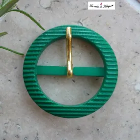 Round Green Belt Buckle