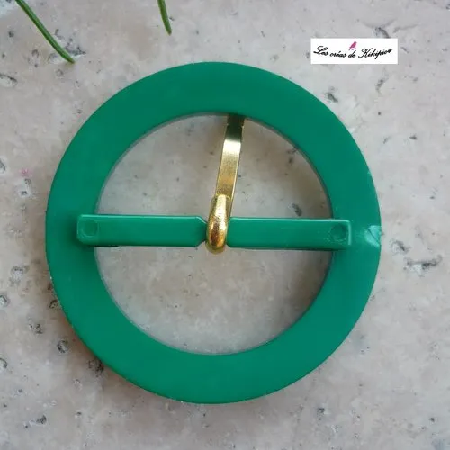 Round Green Belt Buckle