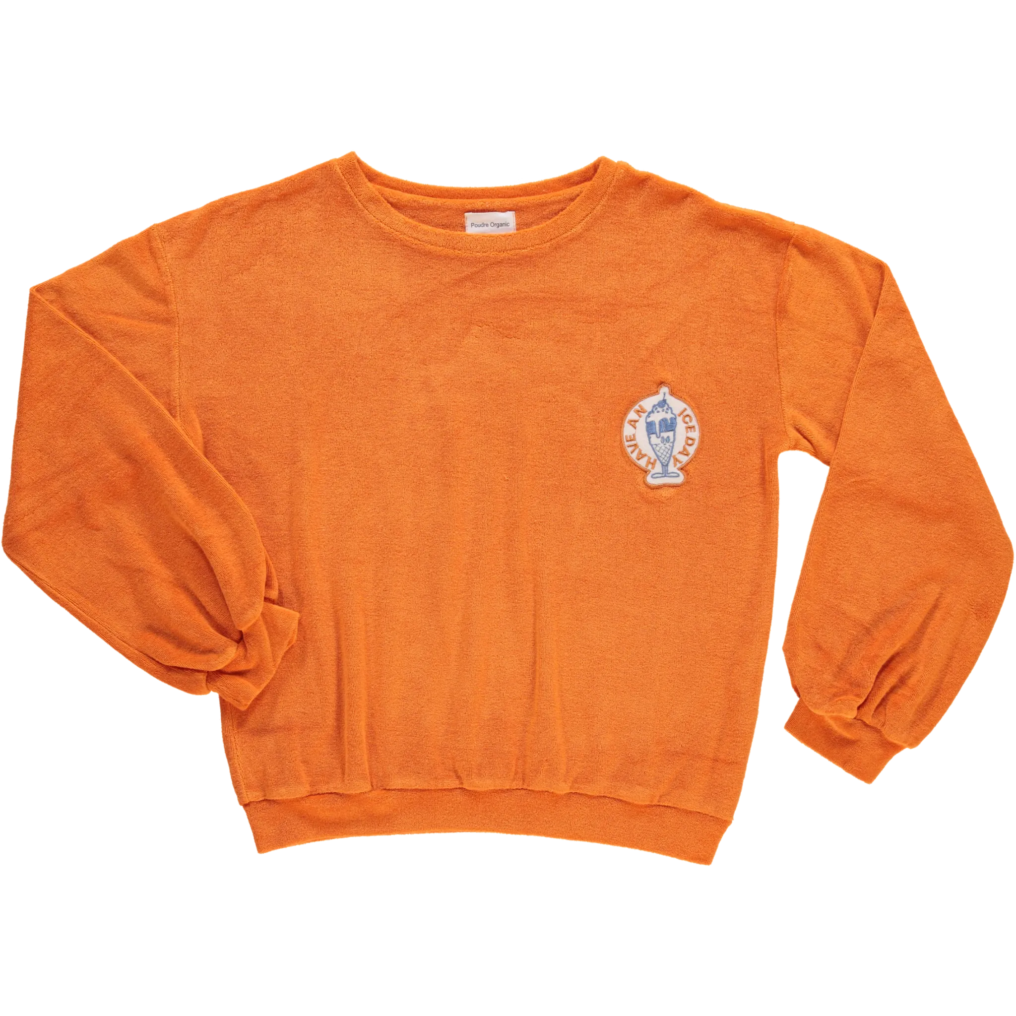 Russet Orange Sweatshirt with Jojoba Ice-Cream Pattern