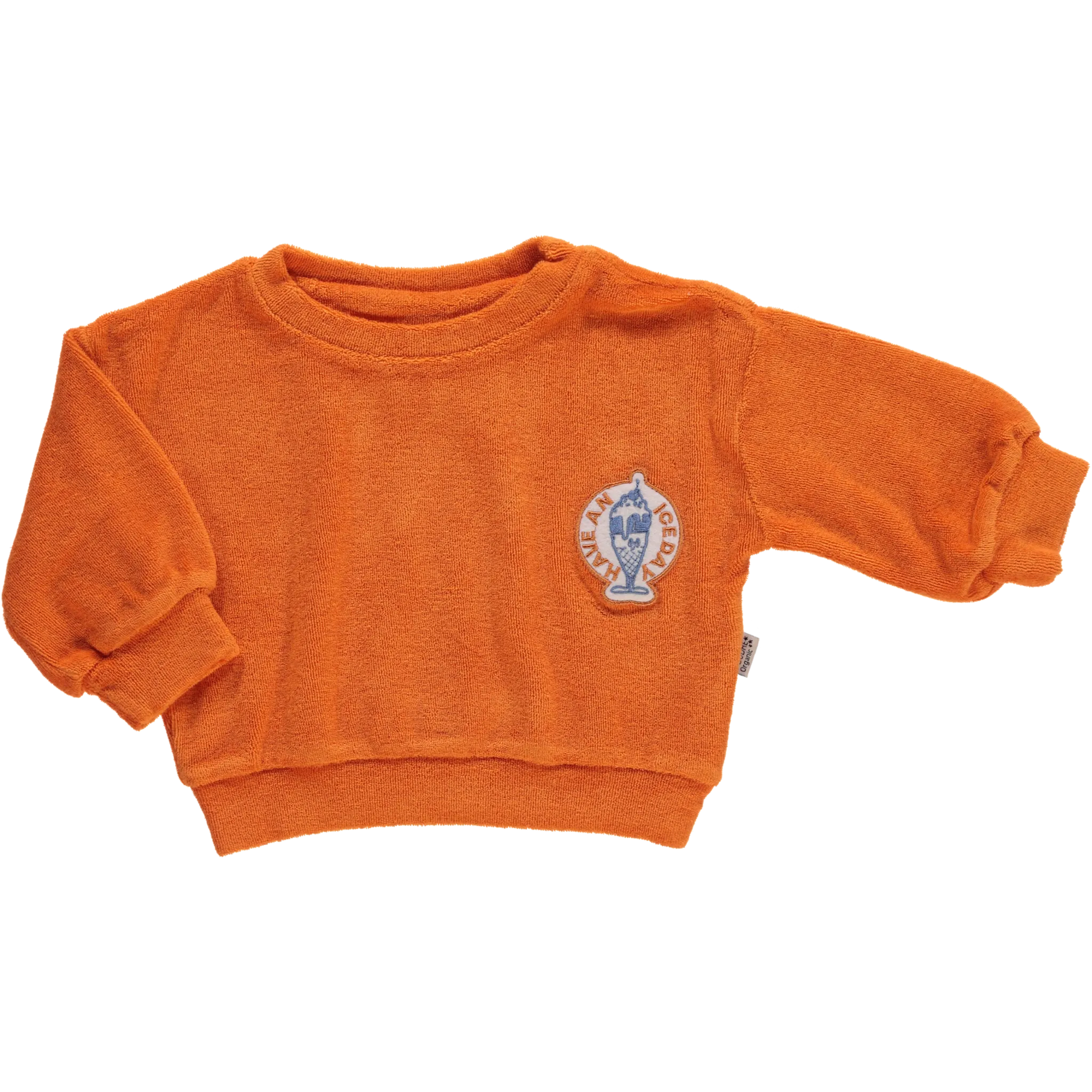 Russet Orange Sweatshirt with Jojoba Ice-Cream Pattern