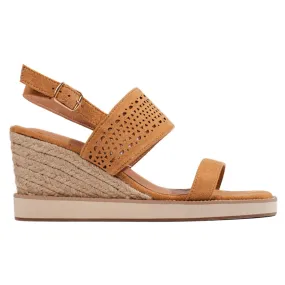 Brown wedge sandals for women