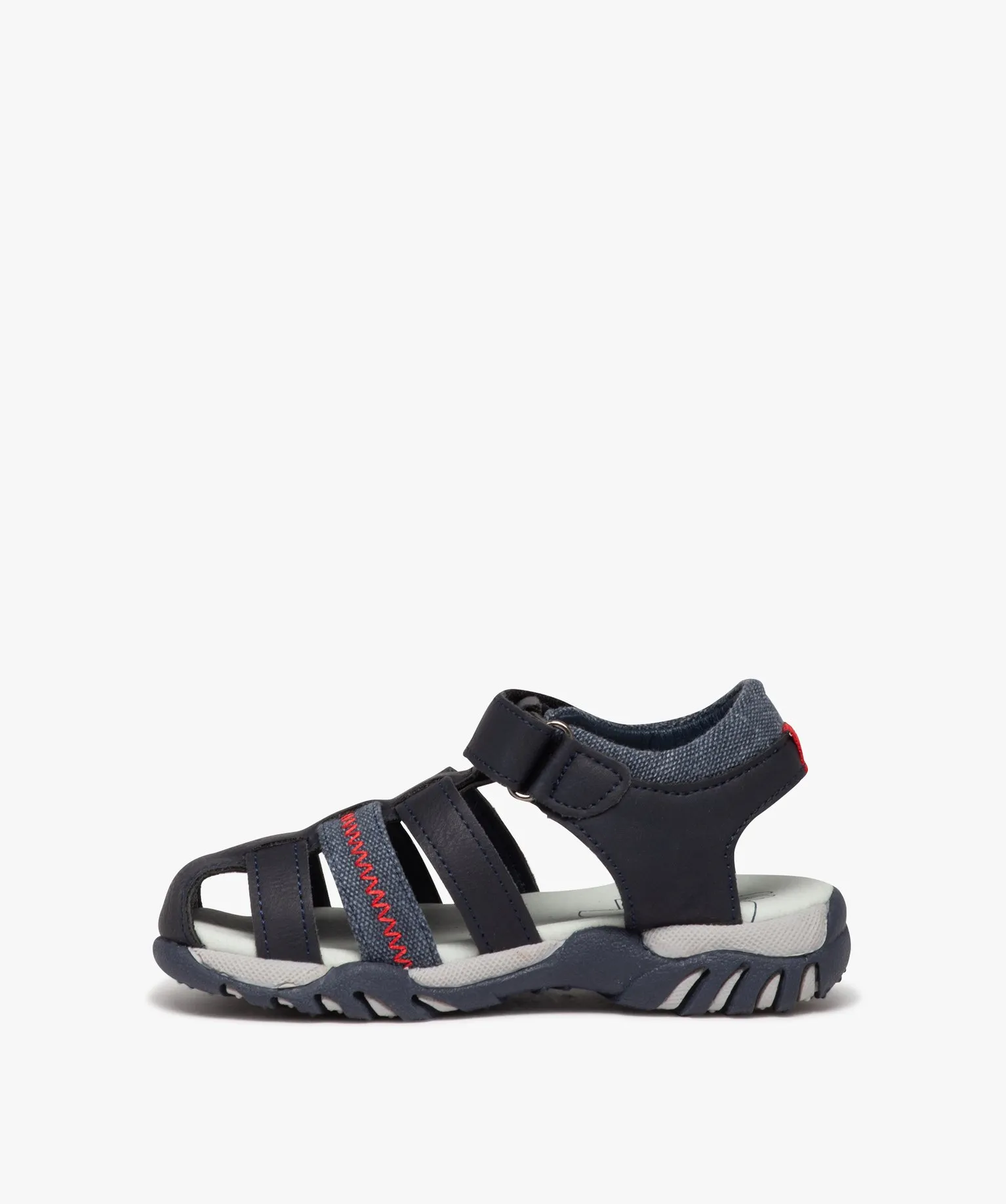 Denim Style Blue Strap Boys' Sandals with Velcro