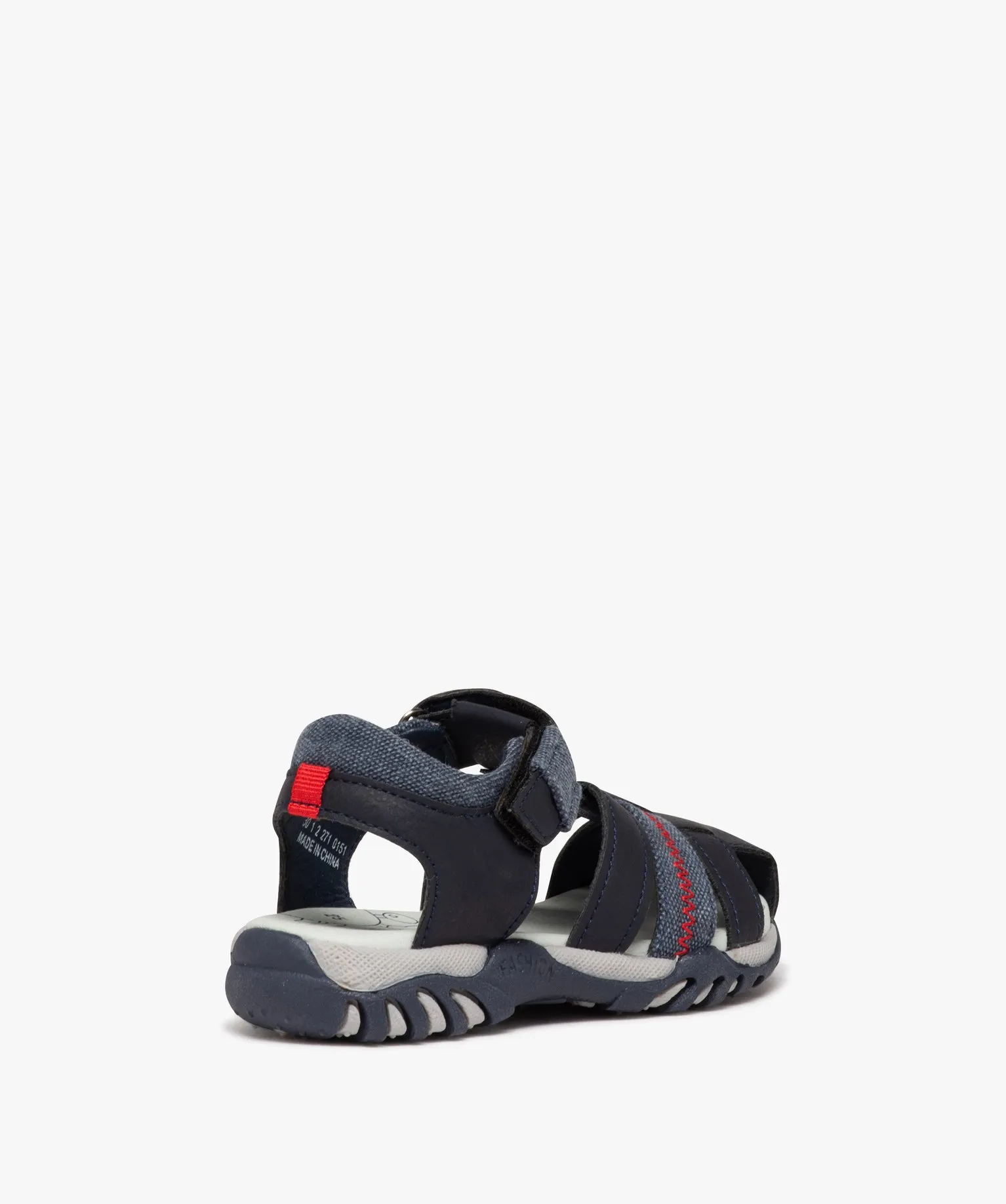 Denim Style Blue Strap Boys' Sandals with Velcro