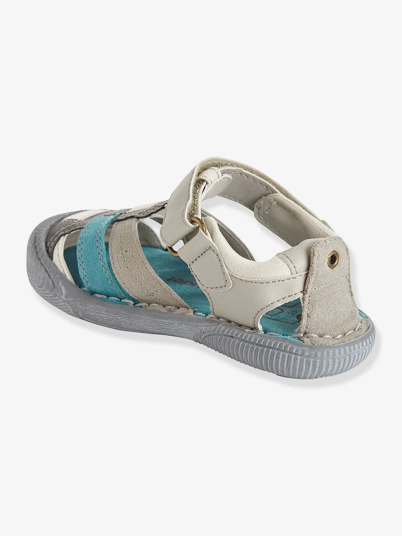 Boys' grey school sandals - Vertbaudet