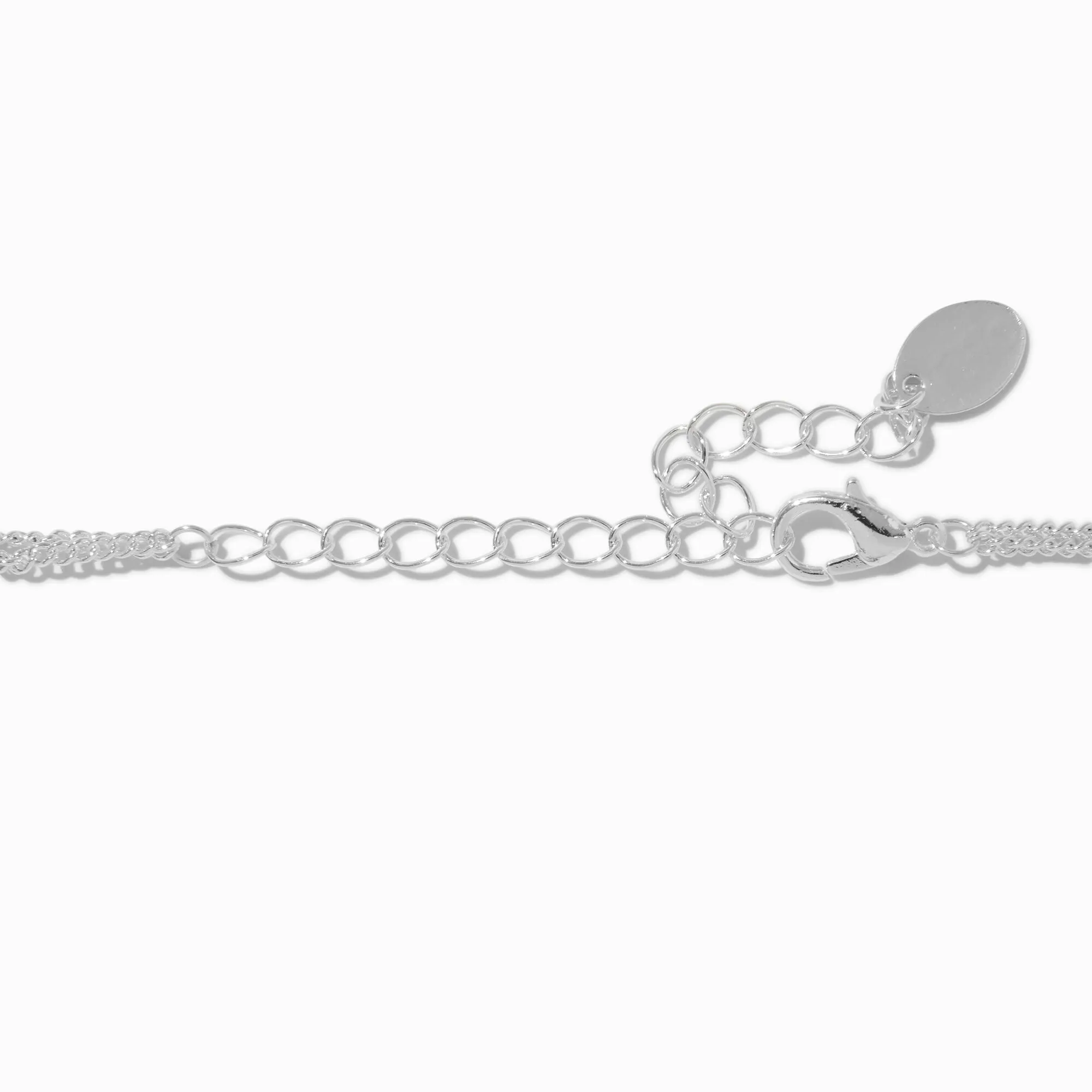 Silver Cross Double Chain Choker