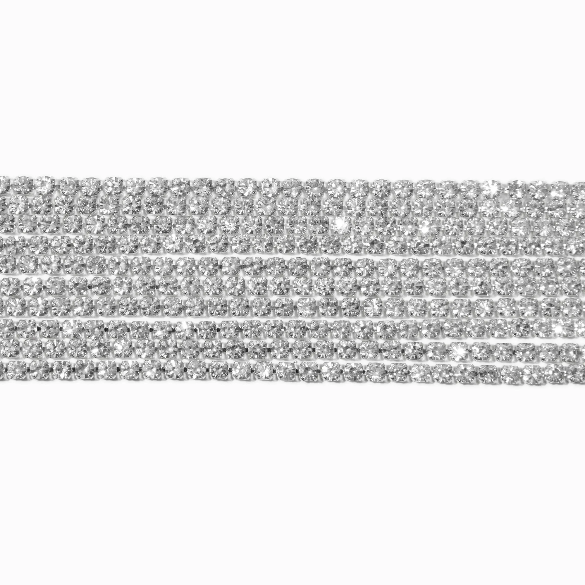 Silver Rhinestone Choker