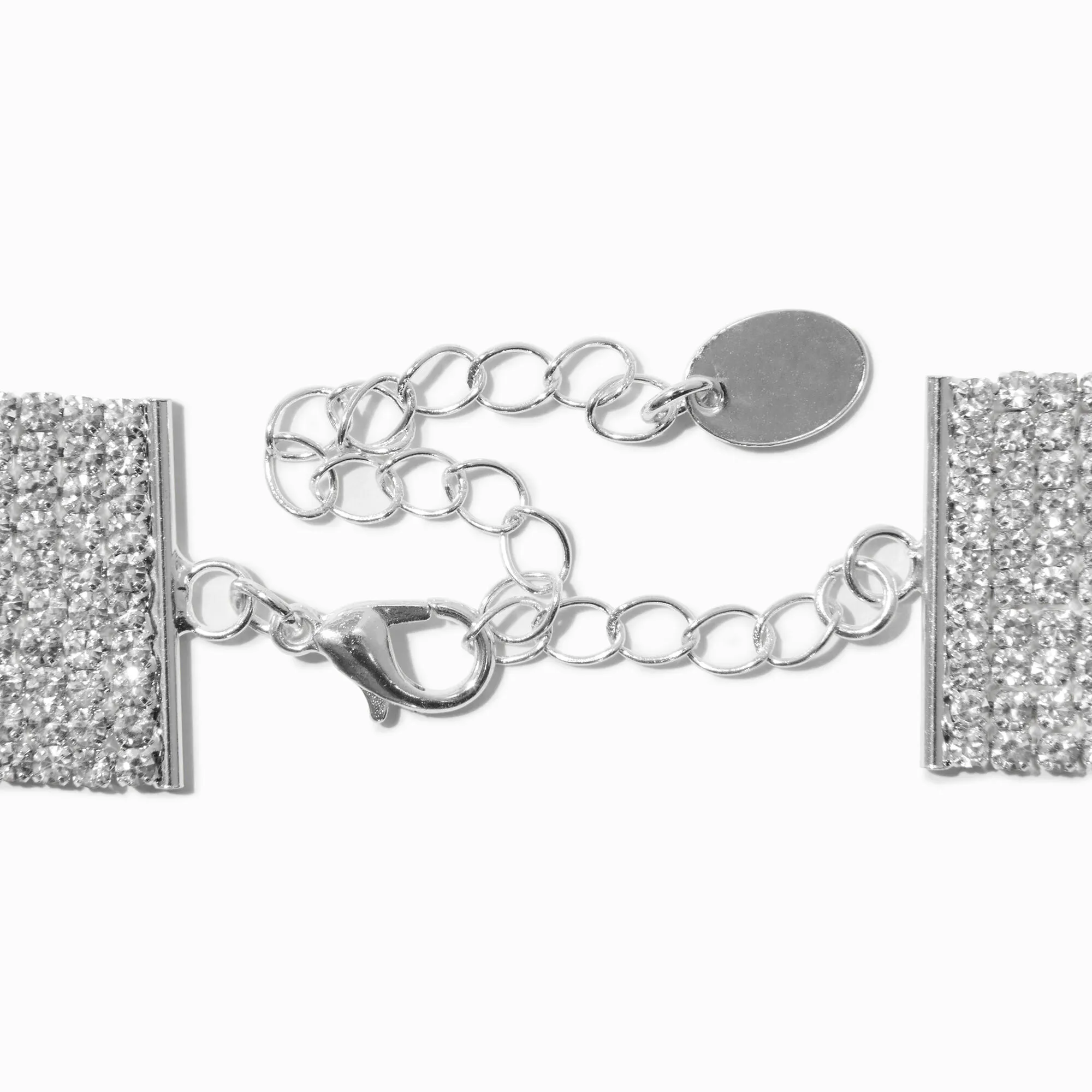 Silver Rhinestone Choker