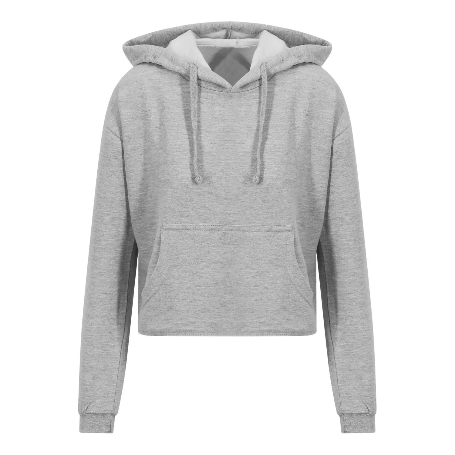 Women's Light Grey Hooded Sweatshirt - JH016