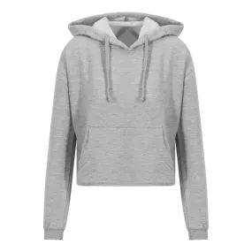 Women's Light Grey Hooded Sweatshirt - JH016