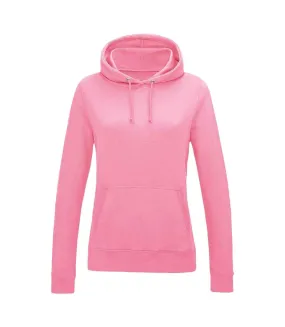 Rose Pink Women's College Hoodie Sweatshirt by Awdis