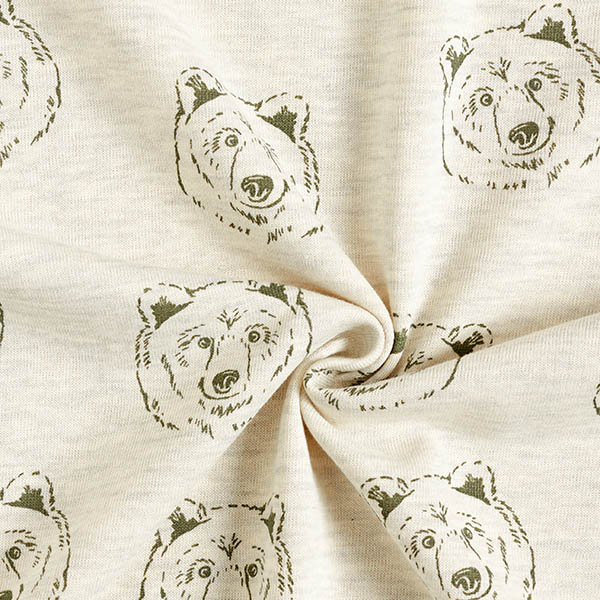 Light Beige/Olive Bear Gratté Sweatshirt