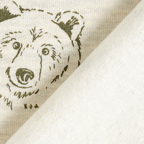 Light Beige/Olive Bear Gratté Sweatshirt