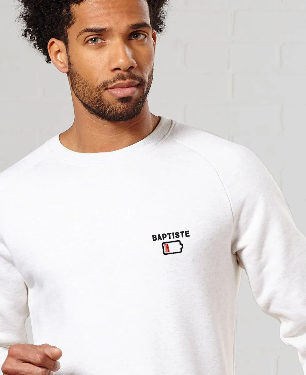 Custom Embroidered Men's Low Battery Sweatshirt