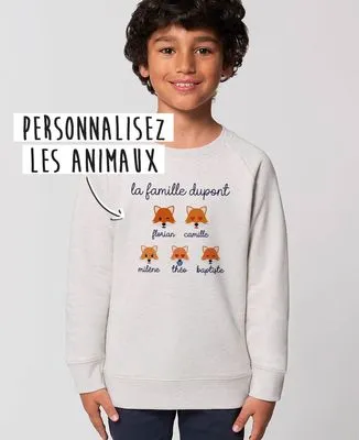 Personalized family animal men's sweatshirt.