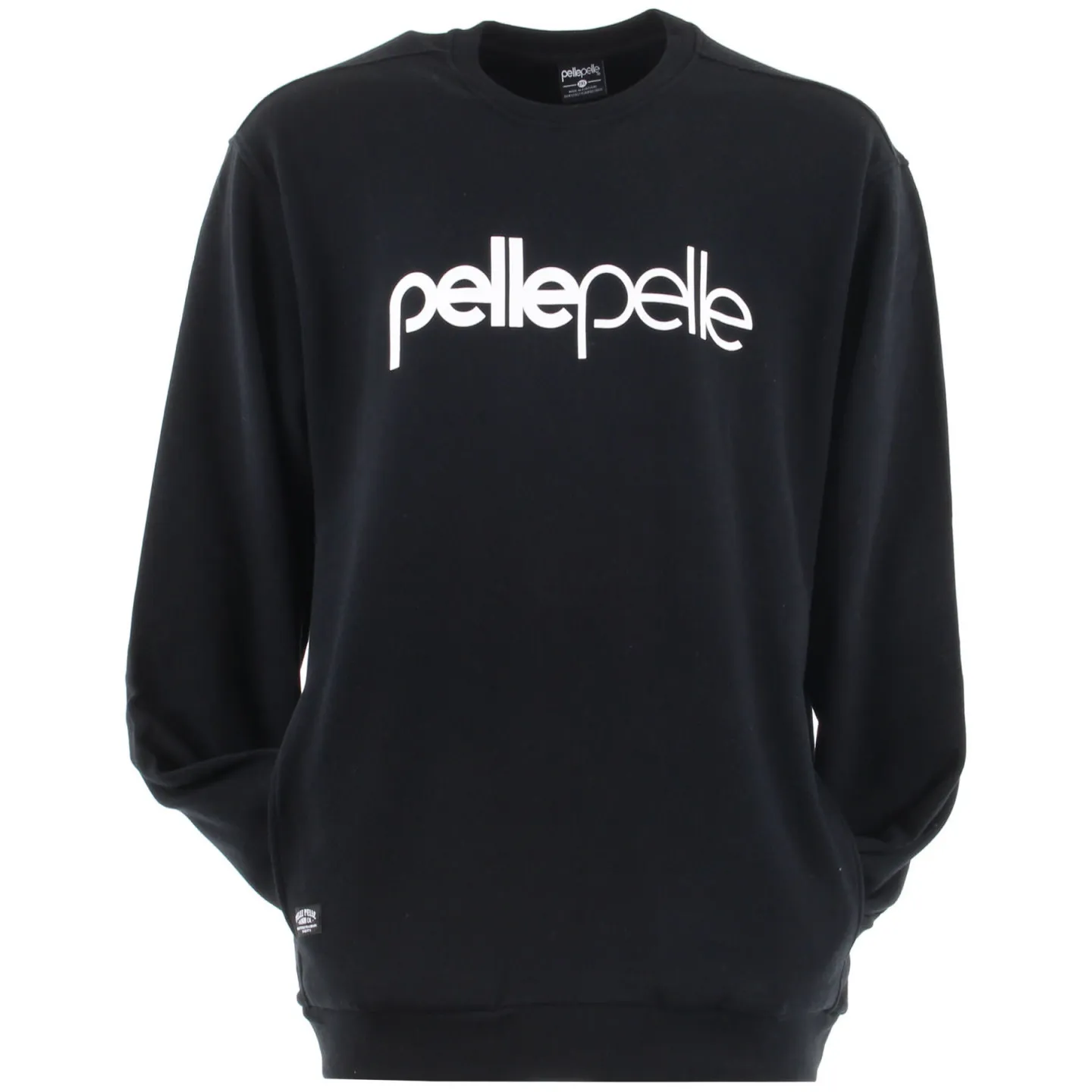 Plus Size Black Round Neck Sweatshirt by Pelle Pelle - Men's Collection