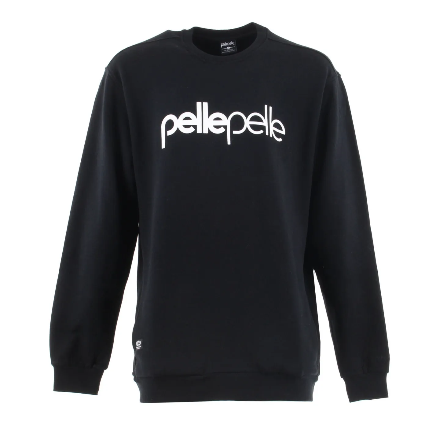 Plus Size Black Round Neck Sweatshirt by Pelle Pelle - Men's Collection