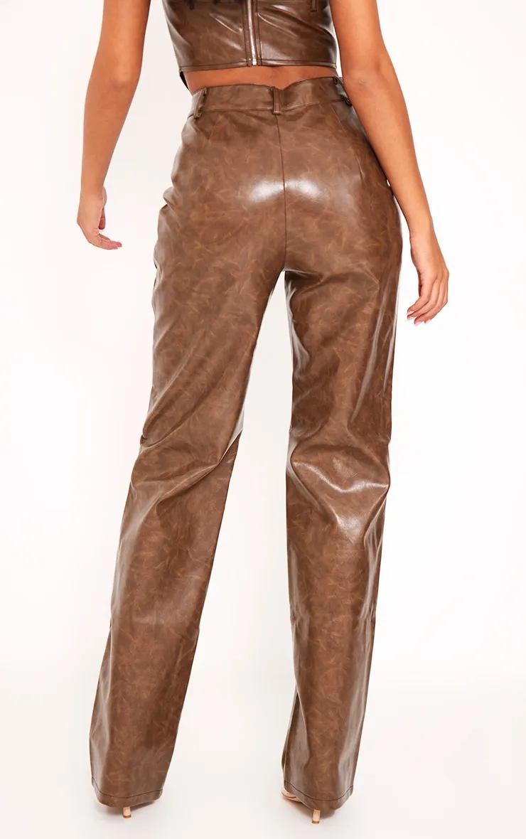 Brown straight-leg washed jeans for tall women