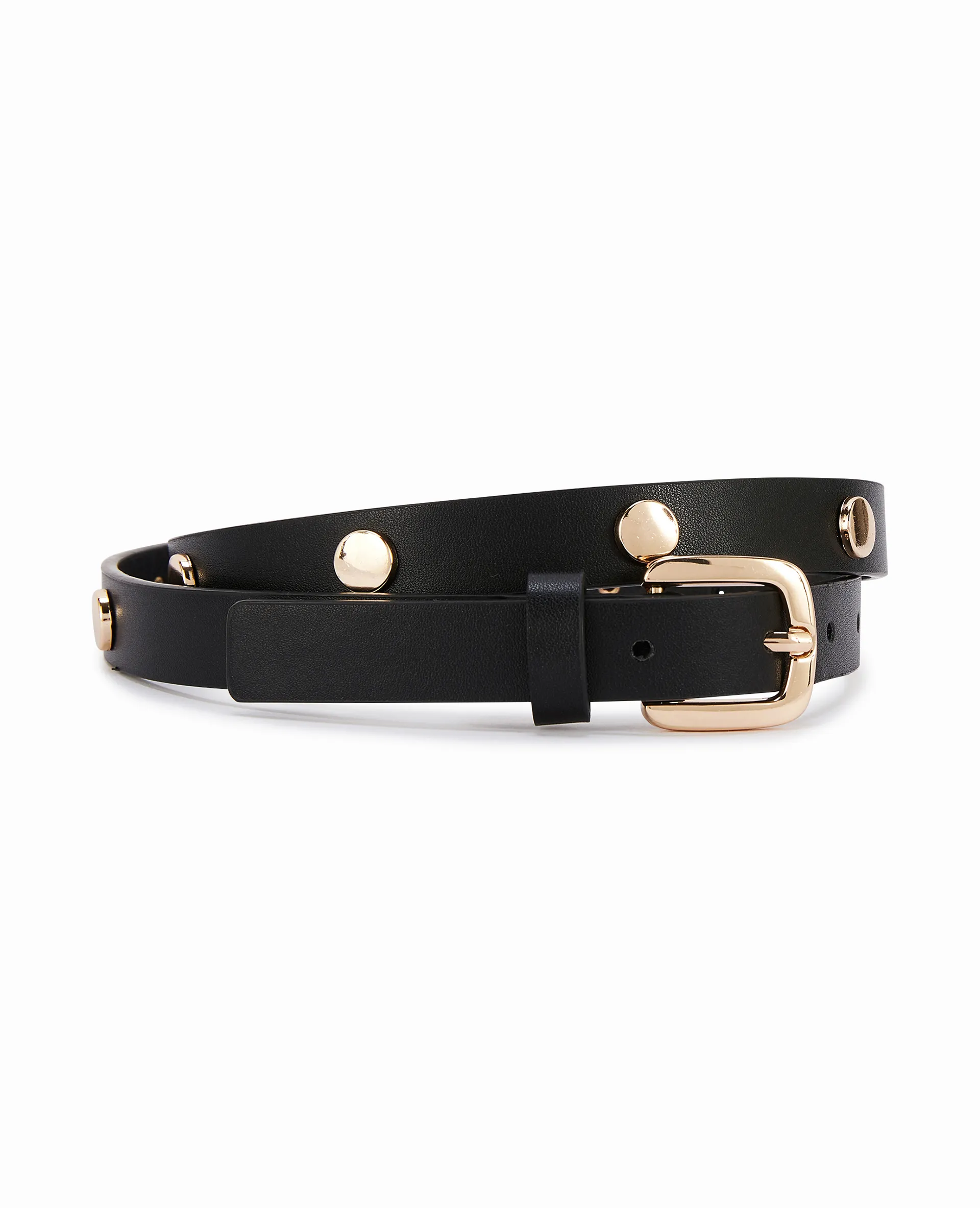 Thin Belt with Golden Studs