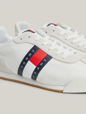 Tommy Hilfiger white multi-textured running shoes