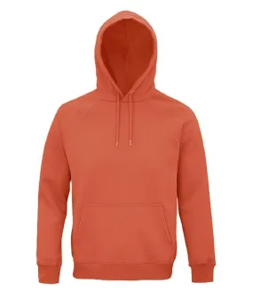 Unisex Orange Hoodie Sweatshirt with Kangaroo Pocket - 03568