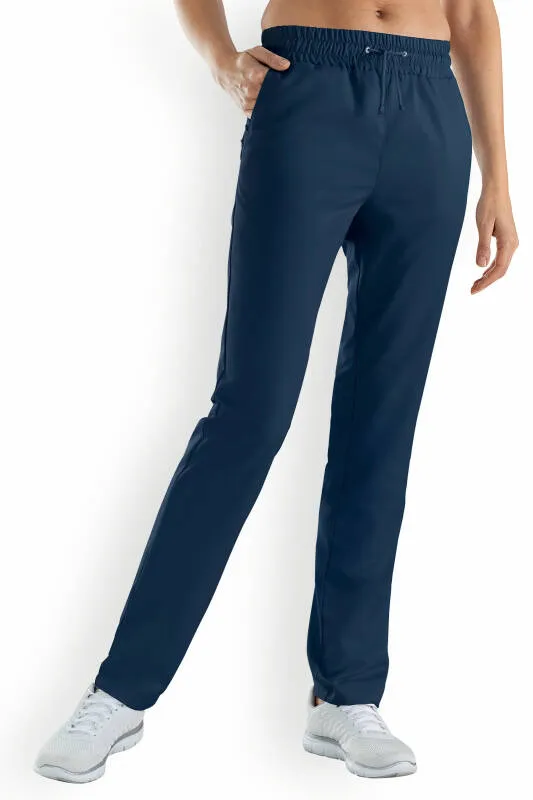 Unisexe Pantalon Vert - Ceinture Élastique Bleu Marine