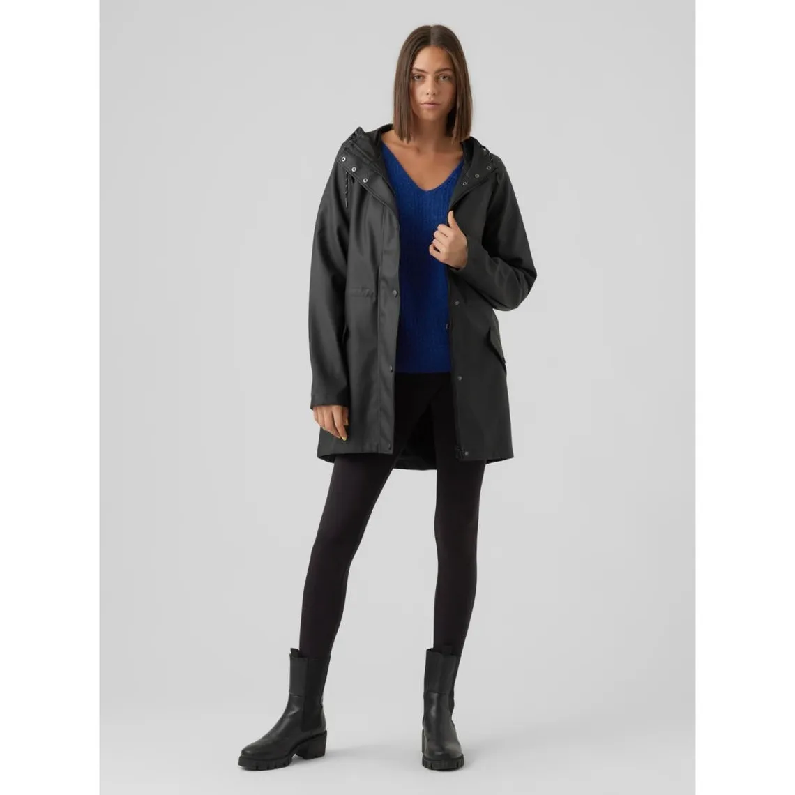 Black Hooded Long Sleeve Jacket Mae | 3 Suisses