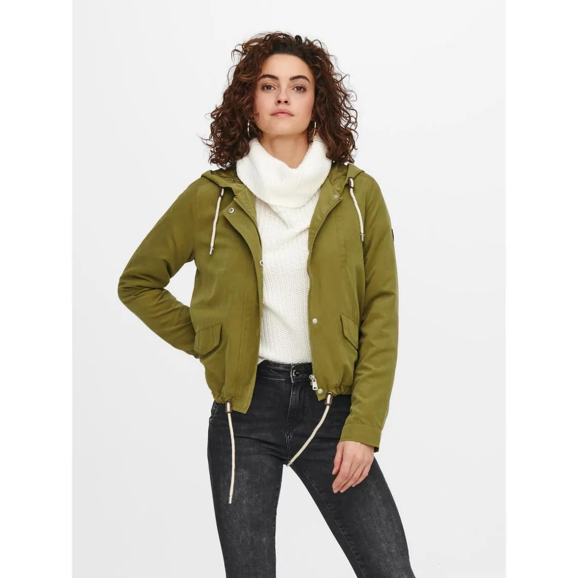 Green Hooded Long Sleeve Jacket Dina | 3 Suisses