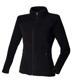 Women's black anti-pill fleece jacket Skinny Fit